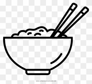 Rice Bowl Coloring Page - Rice Pudding For Coloring Clipart