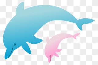 Dolphins Jumping Clipart - 水色 の もの イラスト - Png Download