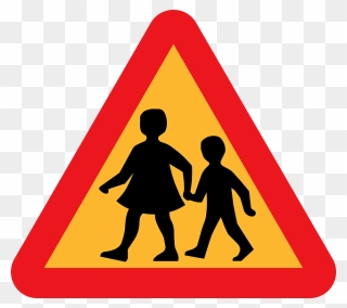 Children Cross The Road Sign Clipart