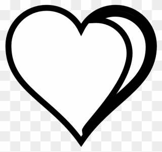 Download Slant Black Heart Outline Clip Art At Clker - Heart Clip Art ...