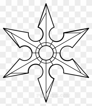 Download Transparent Download How To Draw A Pop Path - Shuriken Drawing Clipart