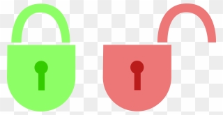 Lock Clipart Locked Up - Locked And Unlocked Lock - Png Download