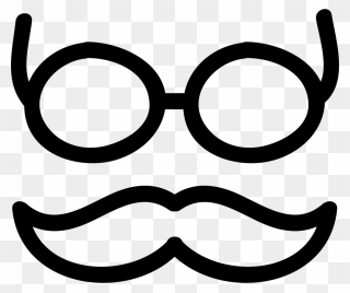 Mustache And Glasses Hand Drawn Outlines Svg Png Icon - Charing Cross Tube Station Clipart