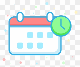 Calendar Icon - Circle Clipart