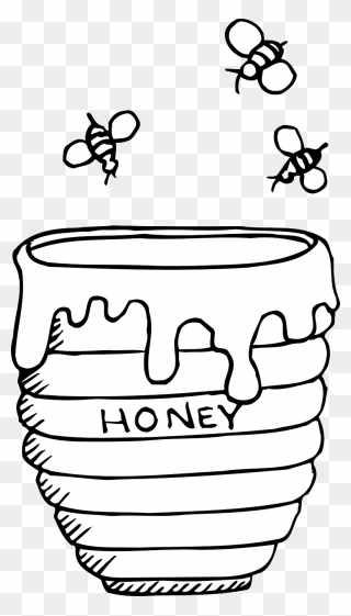 Honey Pot Black And White Clipart