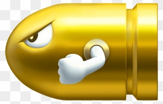 New Super Mario Bros - Gold Bullet Bill Mario Clipart