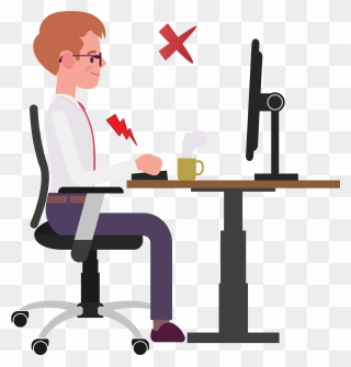 Ergonomics While Working From Home Clipart