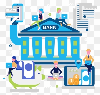 Business Process Management Professional Services - Online Banking Design Concept Clipart
