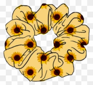#sunflower #flower #scrunchies #scrunchie #scrunchy - Scrunchies Stickers Clipart