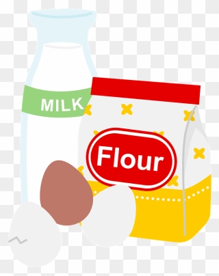 Flour Egg Milk Clipart - 小麦 卵 乳 イラスト - Png Download