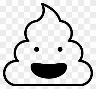 Emojis Drawing Poo Transparent Png Clipart Free Download - Poop Black And White