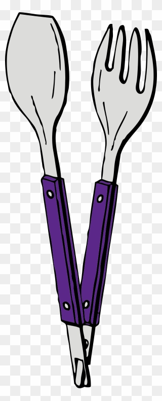 Transparent Fork And Spoon Png - Transparent Tongs Clipart