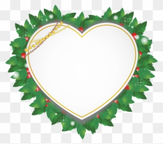 Christmas Holly Heart Rabel Clipart - Heart - Png Download