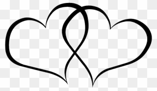 Download Wedding Heart Png - Hearts Black And White Clipart Transparent Png