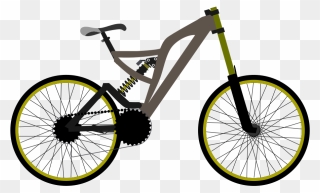 Transparent Mountain Bike Png - Mountain Bike Vector Svg Clipart
