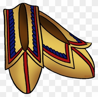 Transparent Native American People Clipart - Native American Moccasins Clip Art - Png Download