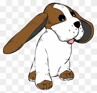 Dog With Floppy Ears Clipart - Png Download