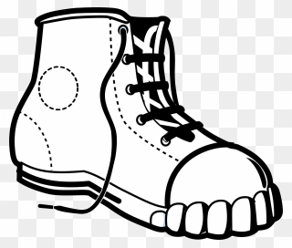 Shoe Black And White Clip Art - Png Download