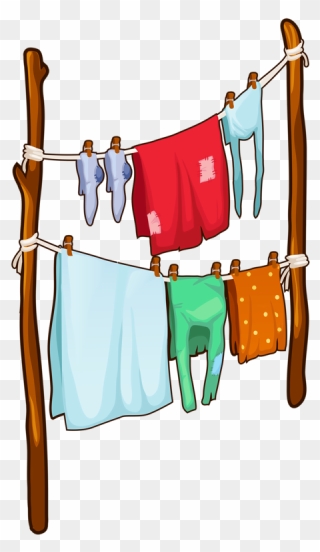 Clothes Hanger Clothes Line Clothing Stock Photography - Clothes Line Cartoon Clipart