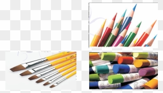5% Discount On Art Materials - Pencil Colour Art Png Hd Clipart