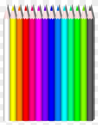 Clipart - Colored Pencils - 20 Pencils Clipart - Png Download
