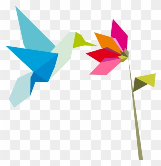 Origami Flower Graphic Clipart