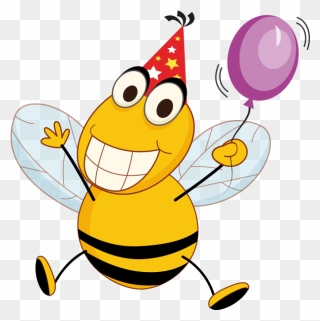 Bee Birthday Clip Art - Png Download