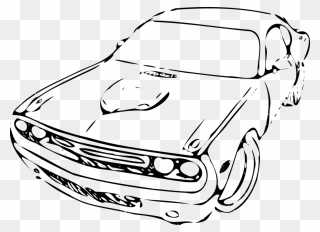 Transparent Racecar Clipart - Car Sketch Png