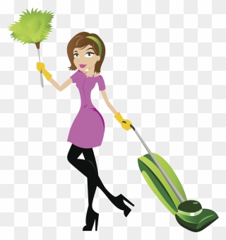 Huggins Llc - Mom Cleaning Clipart - Png Download
