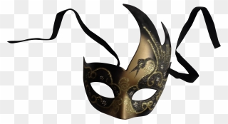 Mardi Venice Gold Carnival Gras Mask Clipart - Carnival - Png Download