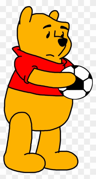 Winnie Pooh Holding Soccer Png Image - Winnie The Pooh Holding Png Clipart