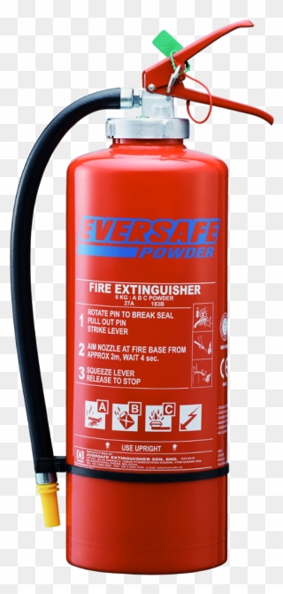 Transparent Fire Extinguisher Clipart Free - Powder Fire Extinguisher Png