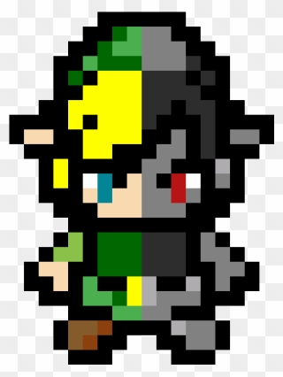 Link & Dark Link - Zelda Link Pixel Art Clipart