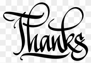 Thanks, Digital Calligraphy - Thanks Clip Art - Png Download