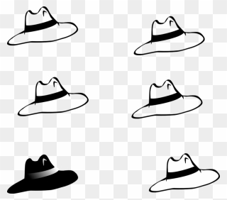Black And White Book Clipart - Hats Black And White - Png Download