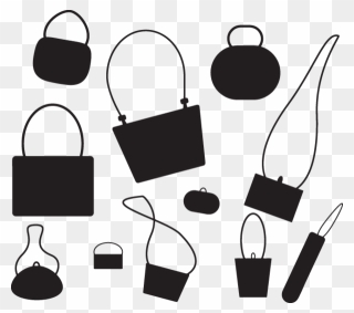 Ladies Bag Clipart Black And White - Png Download