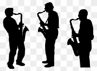 Saxophone Silhouette Musician Musical Ensemble - Musician Silhouette Png Clipart
