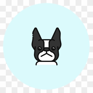 Boston Terrier French Bulldog Dog Breed Whiskers - Cartoon Clipart