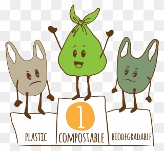Comp Bio Plastic Bags-01 - Compostable Plastic Bags Cartoon Clipart