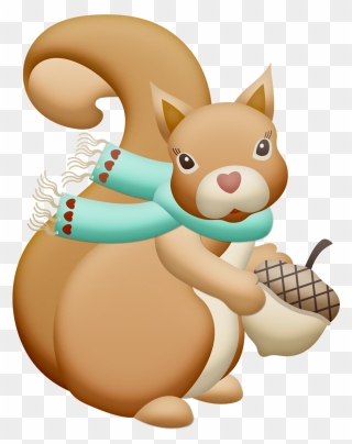 Winter Squirrel Clipart - Png Download