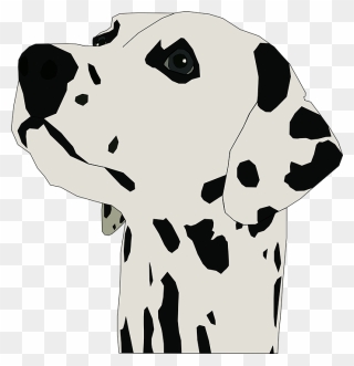 Puppy Svg Traceable Transparent & Png Clipart Free - Dalmatian Head Clipart