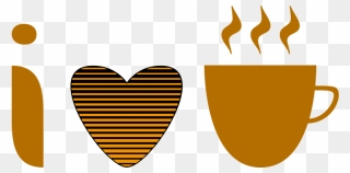 I Heart Coffee Coffee Icon Type Design Lettering - Cup Clipart
