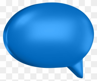 Blue Speech Bubble Clipart Image Royalty Free Stock - Png Download