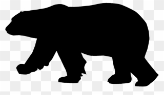 Polar Bear American Black Bear Silhouette Pizzly - Polar Bear Silhouette Png Clipart