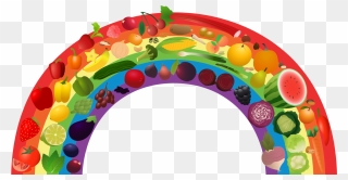 Meal Clipart Plate Food - Fryit And Veggie Rainbow - Png Download