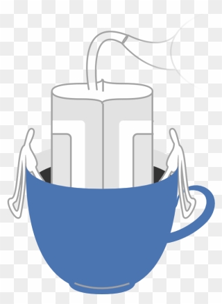 How To Make Coffee With Drip Bags - Teacup Clipart