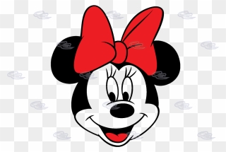 Minnie Mouse Mickey Mouse Silhouette Clip Art - Red Minnie Mouse Face - Png Download