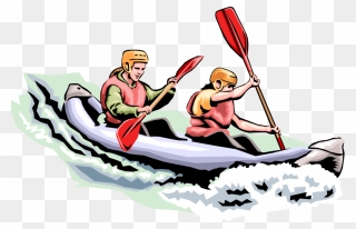 Transparent Boat Cartoon Png - White Water Rafting Clip Art
