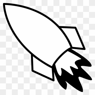 Rocket Black And White Clipart