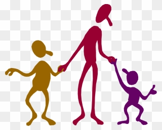 Clip Art Image Of Parent With Children - Special Education - Png Download